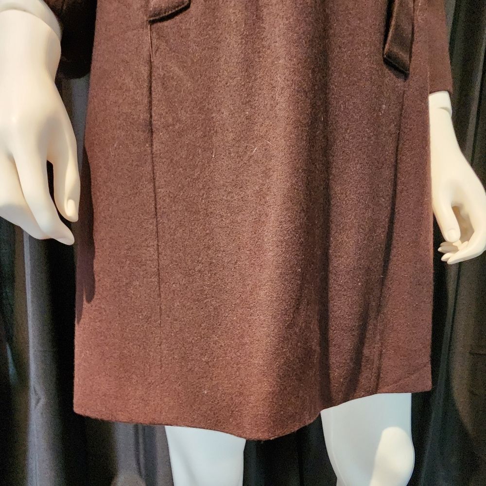 Marc Jacob's Vintage Brown wool Toggle Dress Coat with Standing collar - Picture 15 of 16